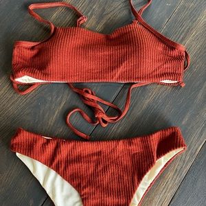 Rust Orange Bikini Sz L